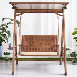 Double Seater Modern Garden Patio Furniture Outdoor Front Porch Cast Aluminum 2 Person Swing Hanging Chairs