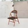 French Space Saving Garden Bar Aluminum Dining Furniture Outdoor Patio Cafe Foldable Teslin Bistro Chairs