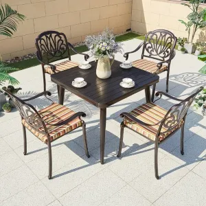 High-quality Outdoor Garden Furniture Patio Cast Aluminum Balcony Coffee Table and Chairs