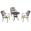 Hotel Wedding Events Aluminum Dining Set Furniture Outdoor Nordic Garden Cast Round Coffee Table and Chairs