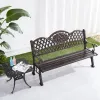 Leisure Exterior Front Porch 2 Seater Chair Furniture Outdoor Patio Garden Cast Aluminum Park Bench Set