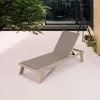 Luxury Brown Exterior Garden Aluminum Lounge Chairs Furniture Outdoor Pool Double Teslin Chaise Sun Loungers