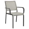 Modern Black Garden Restaurant Dining ArmChair Furniture Outdoor Patio Yard Aluminum Cafe Chair on Sale
