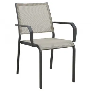 Modern Black Garden Restaurant Dining ArmChair Furniture Outdoor Patio Yard Aluminum Cafe Chair on Sale