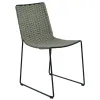 Modern Comfortable Cheap Patio Front Porch Furniture Outdoor Garden Yard Cafe Aluminum Rope Dining Chairs