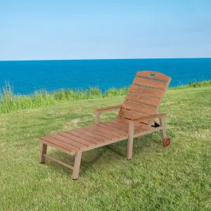 Modern Exterior Pool Aluminum Chaise Lounge Chairs Furniture Outdoor Garden Plastic Wood Sun Lounger with Wheels