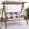 Modern Garden Front Porch Furniture Outdoor Patio Cast Aluminum Three Seater Swing Hanging Chair for Sale