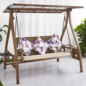 Modern Garden Front Porch Furniture Outdoor Patio Cast Aluminum Three Seater Swing Hanging Chair for Sale