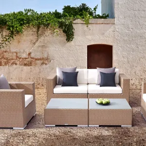 Modern Sectional Garden Backyard L Shape Wicker Couch Furniture Outdoor Patio Terrace Modular Rattan Aluminum Corner Sofa Set