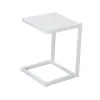 Modern White Balcony Garden Furniture Outdoor Patio Aluminum Coffee Side Table on Sale