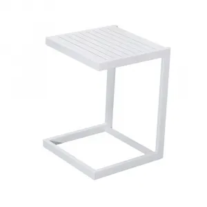 Modern White Balcony Garden Furniture Outdoor Patio Aluminum Coffee Side Table on Sale