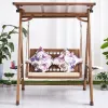 Modern 2 Person Seater Patio Furniture Outdoor Garden Front Porch Cast Aluminum Double Swing Hanging Chair for Sale