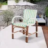 New Modern Garden Wicker Aluminum Dining Chairs Furniture Patio Cafe Rattan Bistro Armchairs