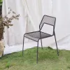 Readily Available New Modern Patio Cafe Iron Furniture Outdoor Garden Restaurant Metal Armless Seating Dining Chairs for Sale