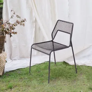 Readily Available New Modern Patio Cafe Iron Furniture Outdoor Garden Restaurant Metal Armless Seating Dining Chairs for Sale
