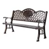 3 Seater Exterior Front Porch Seating Chair Furniture Outdoor Garden Cast Aluminum Park Bench for Outside