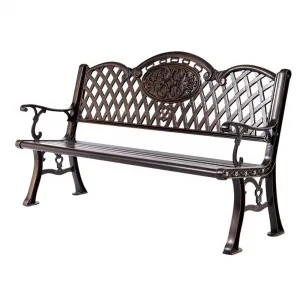 3 Seater Exterior Front Porch Seating Chair Furniture Outdoor Garden Cast Aluminum Park Bench for Outside