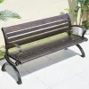 Vintage Exterior Leisure Seating Chair Furniture Outdoor Garden Cast Aluminum Park Bench with Backrest
