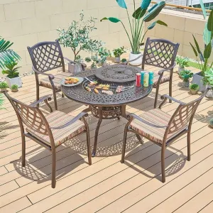 Waterproof Events Picnic Cast BBQ Fire Table Round Hotel Wedding Outdoor Aluminum Chairs and Tables