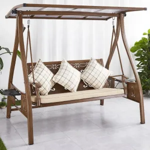 Waterproof Modern Outside Front Porch Furniture Outdoor Garden Patio Cast Aluminum 3 Seater Swing Hanging Chairs