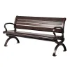 Wooden Look Cheap Exterior Patio Seating Chair Furniture Outdoor Cast Aluminum Park Garden Benches for Sale