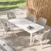 Aluminum Alloy Modern Comfortable Waterproof Stackable Rattan Wicker Dining Chair for Outdoor Garden Use