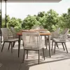 Aluminum Alloy Modern Comfortable Waterproof Stackable Rattan Wicker Dining Chair for Outdoor Garden Use