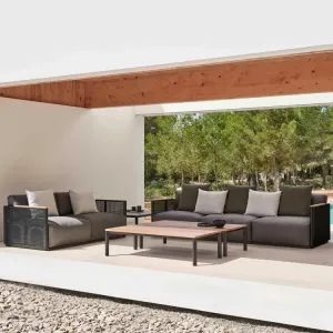 Aluminum Italian Modern Outdoor Sofa Set Waterproof Cushion Garden Furniture Patio Hotel Courtyard Park Leisure Durable