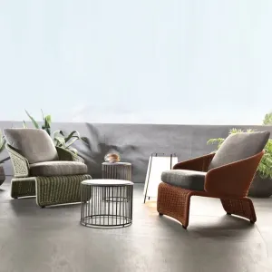 Balcony Leisure Wood Small Sofa Outdoor Furniture Courtyard Garden Terrace Living Room Combination Hotel Villa Modern
