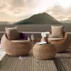 Beach Resin Rattan Wicker Outdoor Garden Sofa Set-Eco-Friendly Waterproof Durable for Hotel Park Use