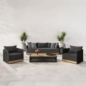 Best Modern Teak Wood Outdoor Sofa Set-Durable Waterproof for Courtyard Hotel Use