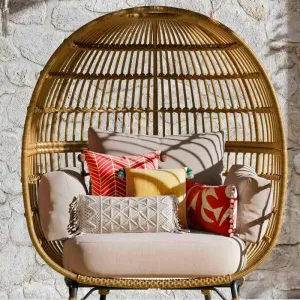 Comfortable Modern Outdoor Egg Shaped Garden Sofa Set Rattan Furniture Waterproof Durable Eco-Friendly for Hotel Courtyard Villa