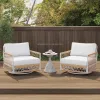 Comfortable Modern Outdoor Rattan Sofa Set Waterproof Cushions Bedroom Villa Living Room Courtyard Eco-Friendly Wicker Rust
