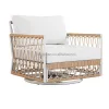 Comfortable Modern Outdoor Rattan Sofa Set Waterproof Cushions Bedroom Villa Living Room Courtyard Eco-Friendly Wicker Rust