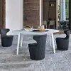 Contemporary Wicker Rattan Outdoor Sofa Chair Set Waterproof Cushions-Durable Eco-Friendly Modern Design for Hotel Villa Use