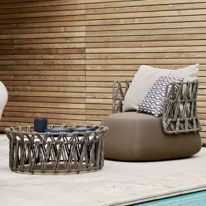 Creative Rattan Sofa Set Outdoor Furniture for Hotel Balcony Park Modern Waterproof