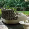 Creative Rattan Sofa Set Outdoor Furniture for Hotel Balcony Park Modern Waterproof