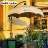 Customizable Eco-Friendly Modern Dome Canopy Commercial Patio Umbrella Heavy Duty Aluminum Frame Granite Base Hotel Luxury
