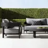 Customizable Modern Teak Wood Outdoor Sofa Set-Waterproof Durable Eco-Friendly for Hotel Villa Gardens