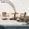 Durable Modern Outdoor Patio Dining Table and Chair Set Wood Furniture for Garden Courtyard Villa Hotel Use