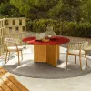 Durable Outdoor Dining Set Teak Wood Rope Design Patio Furniture for Garden Living Room and Kitchen Use