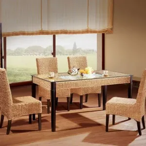 Durable Rattan Woven Dining Chairs and Tables Midcentury Design Outdoor Furniture for Western Restaurants and Hotels Daimi D055