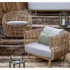 Durable Single Sofa Patio Courtyard Rattan Sofa Beaches Leisure Rainproof Modern Garden Sofa