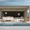 Durable Teak Garden Sets Popular Waterproof Rattan Wicker Outdoor Sofa Cover Living Room Sofa Set Furniture