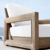 European Style Garden Outdoor Furniture Set Patio Solid Wooden Waterproof Teak Wood Sofa Sets Coffee Table Hotel