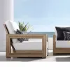 European Style Garden Outdoor Furniture Set Patio Solid Wooden Waterproof Teak Wood Sofa Sets Coffee Table Hotel