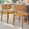 Factory Customization Outdoor Wicker Rope Dining Set Modern Design Durable Waterproof Garden Furniture Dining Table Set Banquet