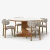 Factory Customization Outdoor Wicker Rope Dining Set Modern Design Durable Waterproof Garden Furniture Dining Table Set Banquet