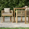 Factory Direct Selling Garden Dining Furniture Teak Rope Dining Chairs and Table Villa Waterproof Wood Outdoor Dining Set