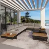 Factory Direct Selling Outdoor Garden Courtyard Apartment Hotel Terrace L-Shape Aluminum Sofa Set Tea Table Waterproof Durable
